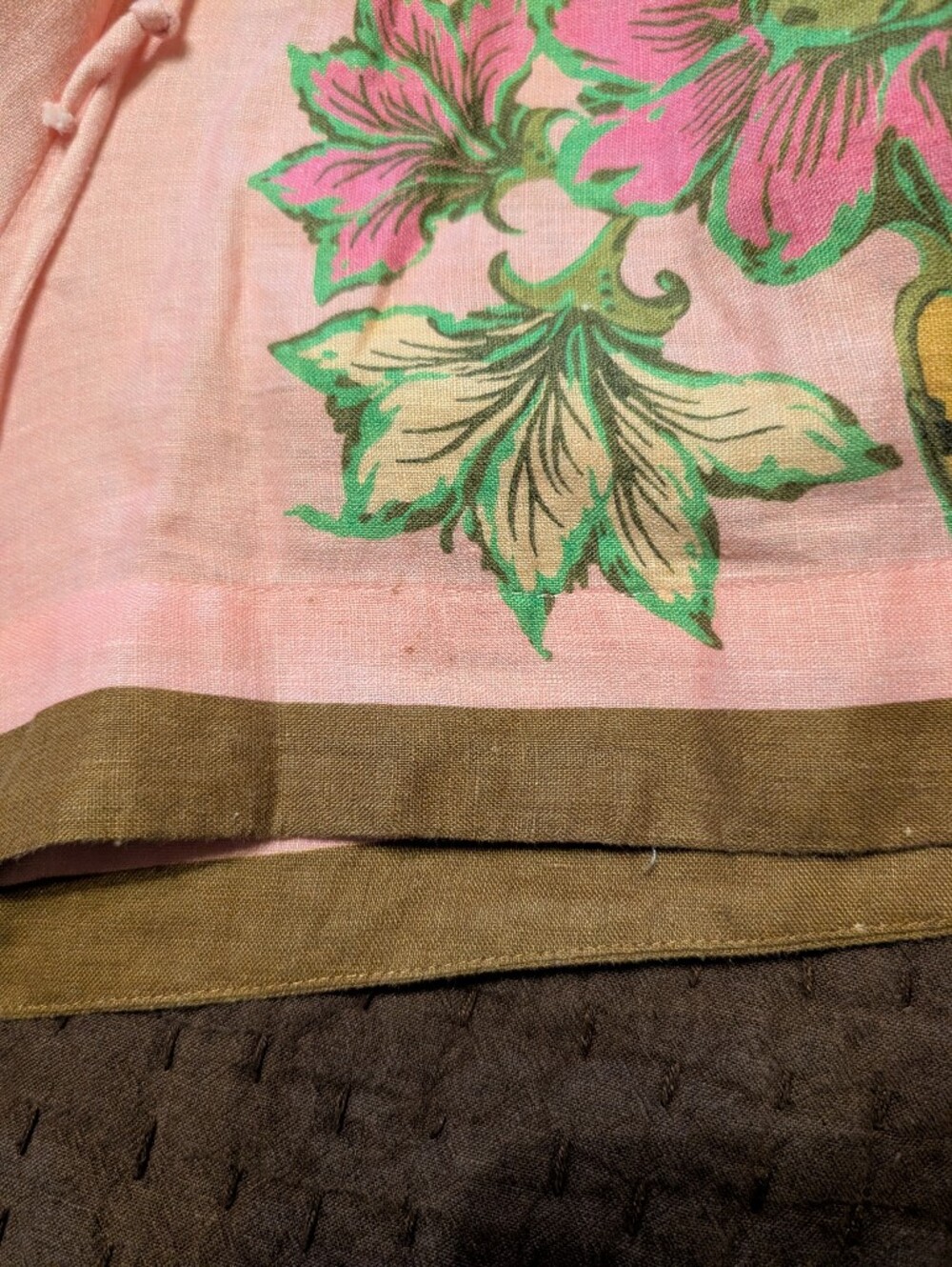 ALEMAIS Winnie Pink & Yellow & Brown Floral Linen Shirt and Short Set - Picture 9 of 16